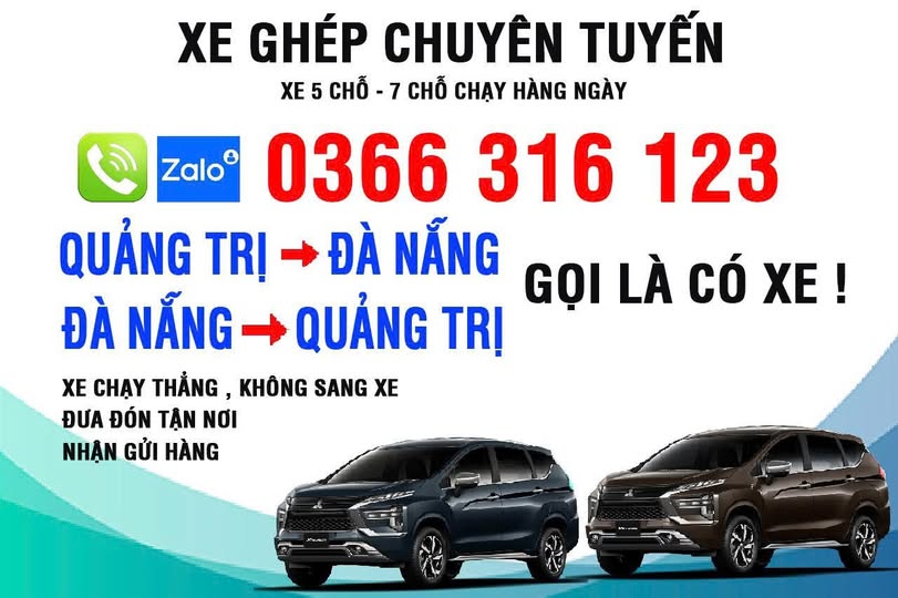 XE GHÉP QUẢNG TRỊ – HUẾ – ĐÀ NẴNG