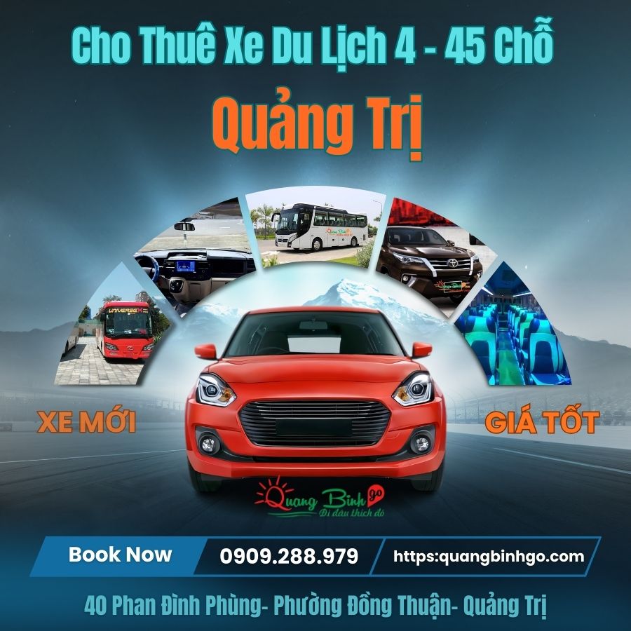 Thuê Xe 4-45 chỗ Quảng Trị Tại Đồng Hới – Phong Nha GIÁ TỐT