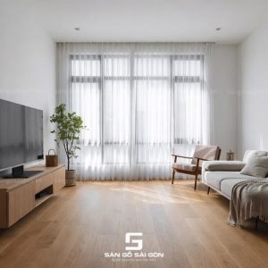 Nhà đẹp 2026 chuộng sàn gỗ tự nhiên màu cánh gián nhạt