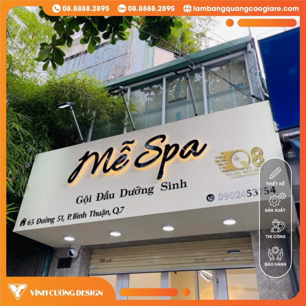 90+ mẫu bảng hiệu spa đẹp phù hợp spa, thẩm mỹ viện